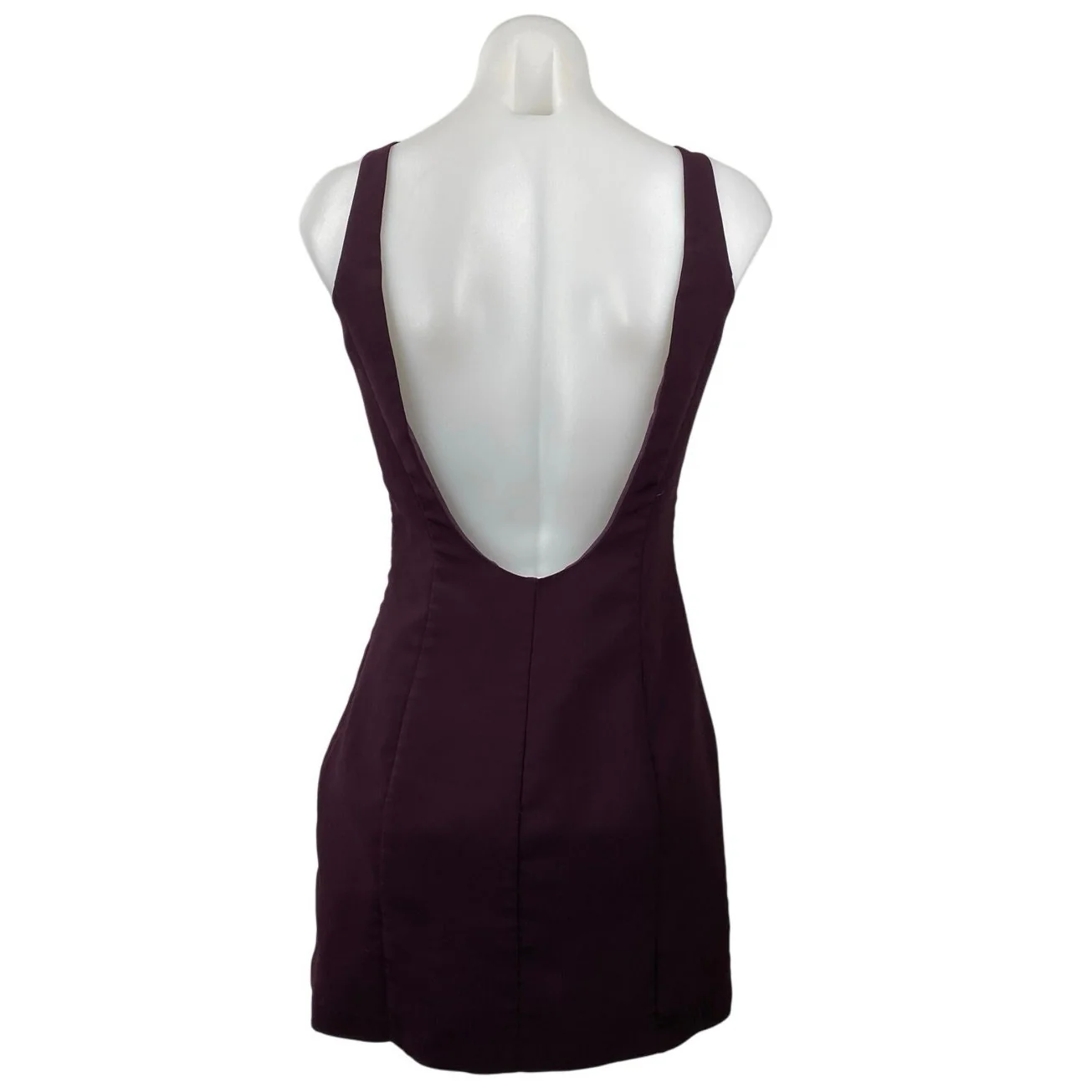 Amanda Uprichard Women's Purple Sleeveless Backless Mini Bodycon Sheath Dress M - Image 3