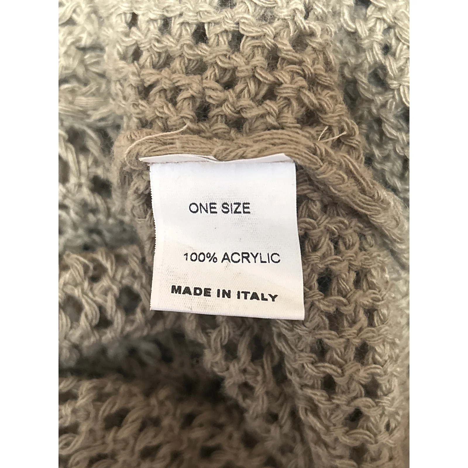 American Eagle Outfitters Dont Ask Why Tan Open Knit Crochet Cardigan Sweater OS - Image 4