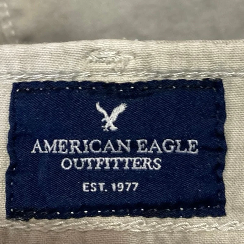 American Eagle Outfitters Men's Beige High Waist Straight Khaki Chino Shorts 30 - Image 4