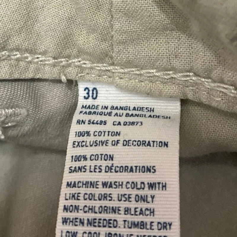 American Eagle Outfitters Men's Beige High Waist Straight Khaki Chino Shorts 30 - Image 5