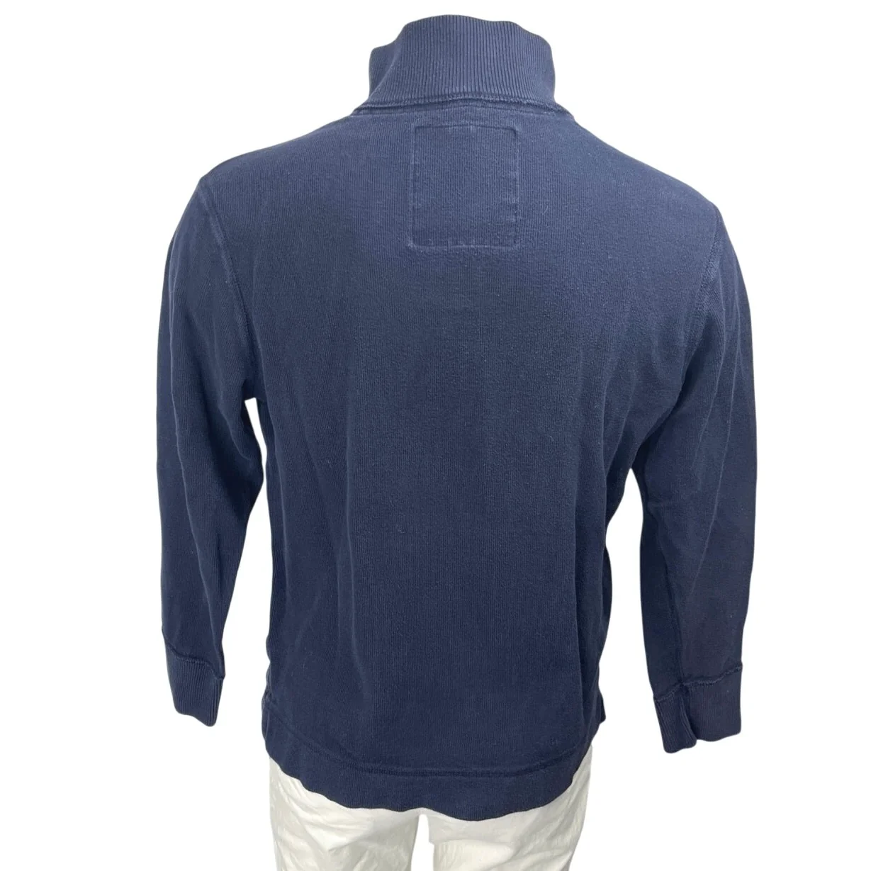 American Eagle Outfitters Men's Blue Long Sleeve High Neck Henley Sweater Top L - Image 2
