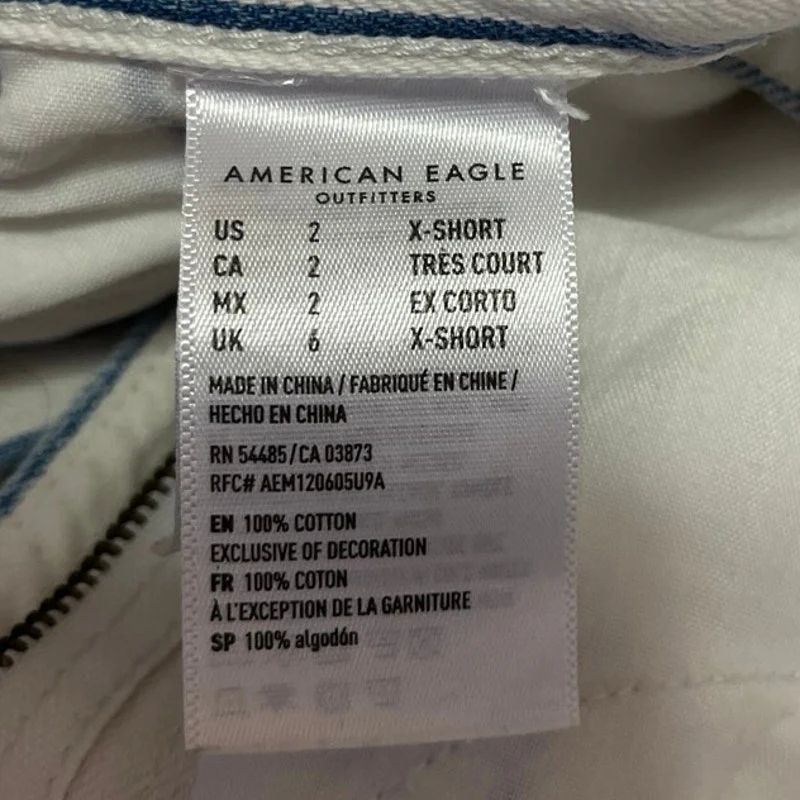 American Eagle White Striped High Waist Skinny Trousers Mom Denim Jeans Pants 2 - Image 4