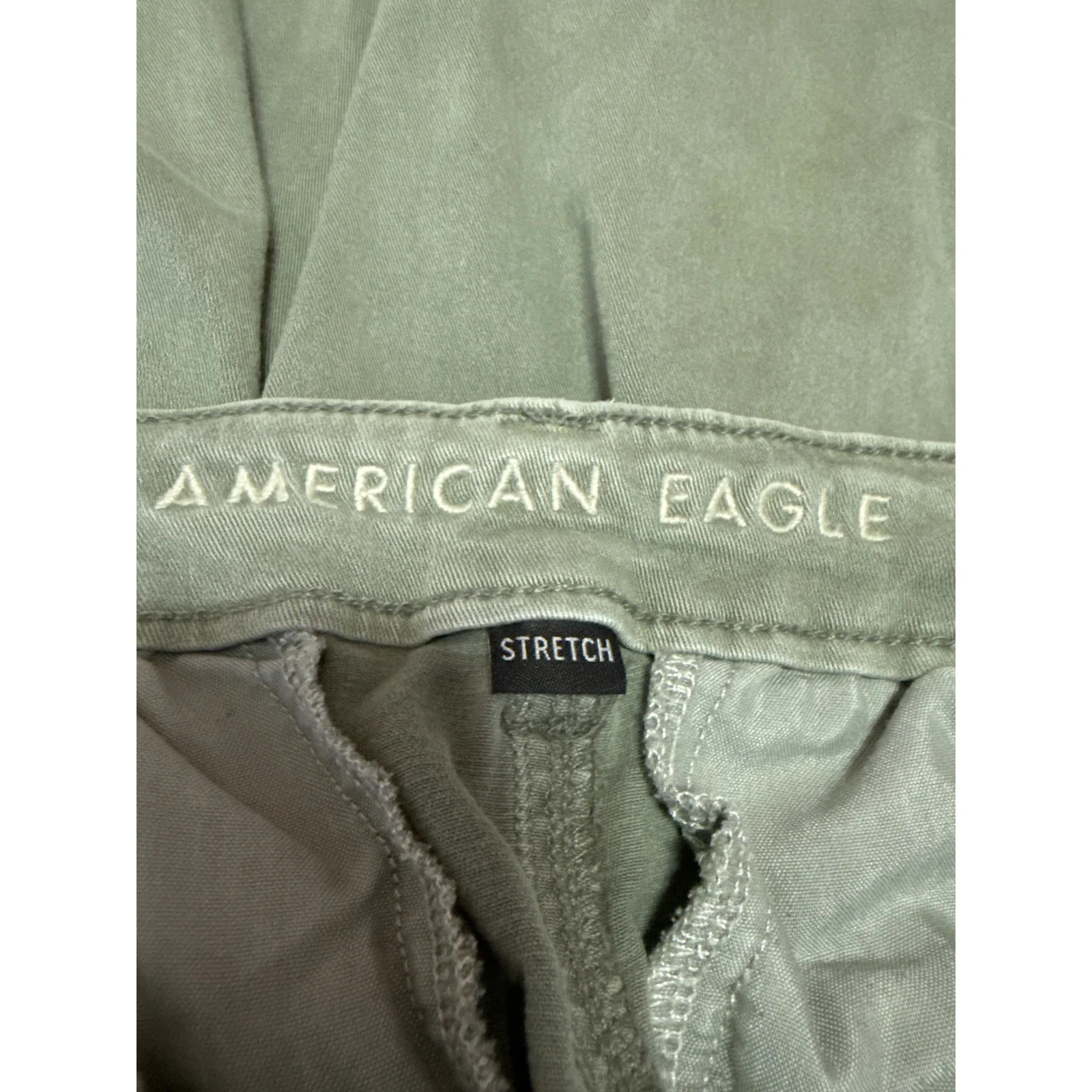 American Eagle Women's Green High Waist Straight Tapered Leg Trousers Pants Sz 6 - Image 4