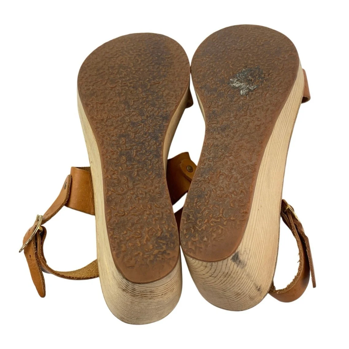 Ancient Greek Sandals Women's Brown Leather Open Toe Slingback Wedge Heels Sz 8 - Image 4