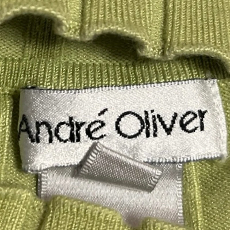 Andre Oliver Women's Green Ribbed Knit Turtleneck Sleeveless Sweater Top Size M - Image 3