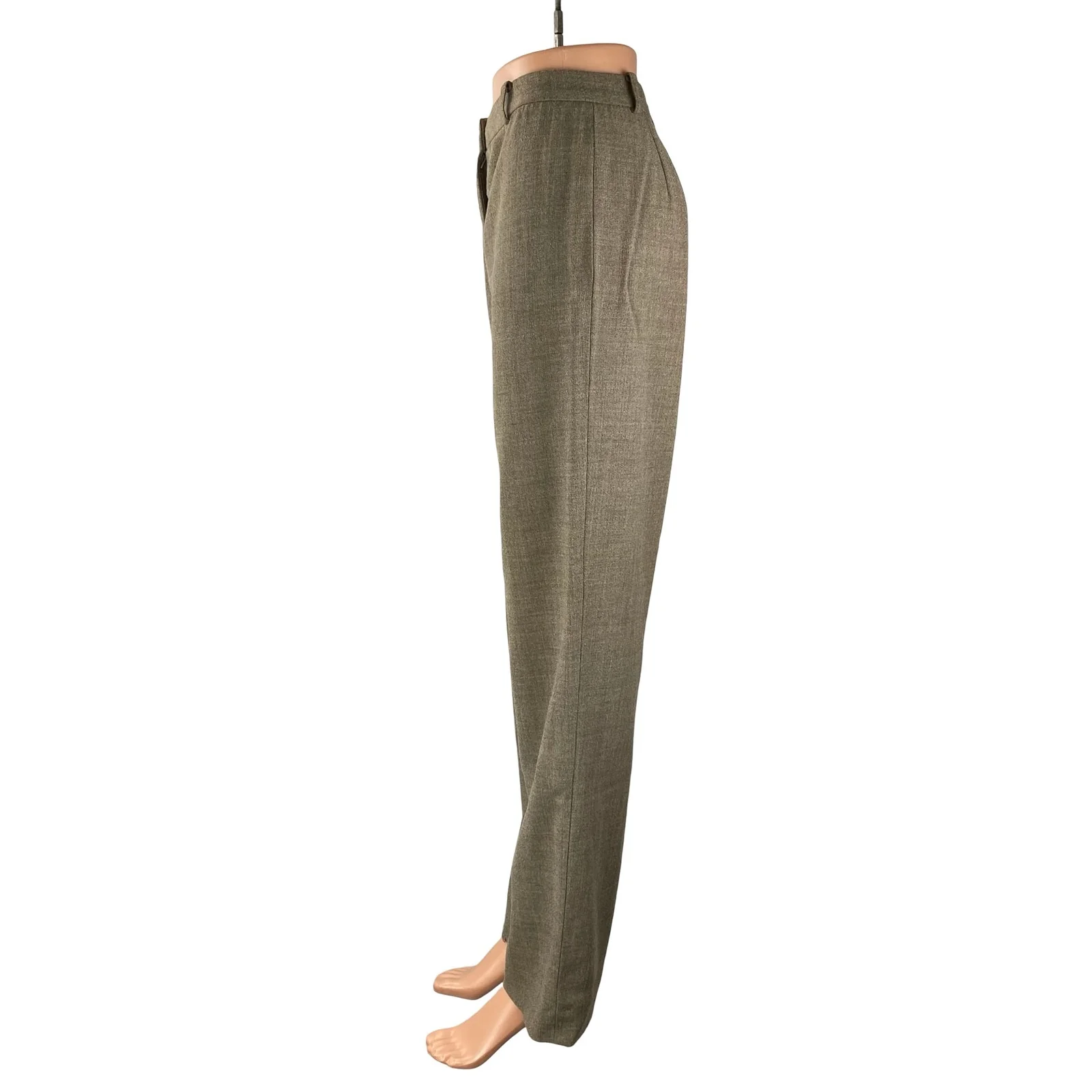 Ann Taylor Jayne Brown Wool Straight Palazzo Wide Leg Trousers Dress Pants Sz 4 - Image 3