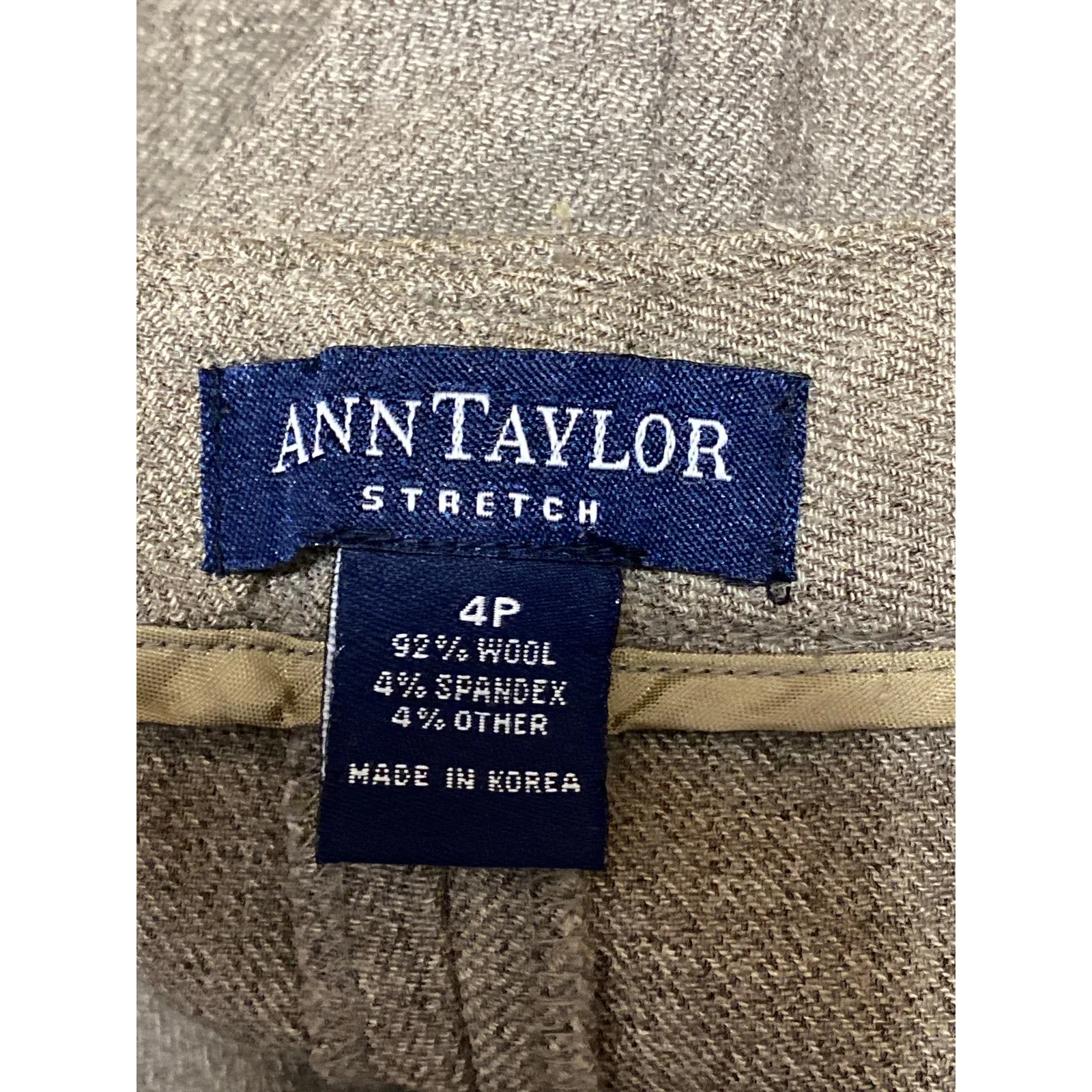 Ann Taylor Jayne Brown Wool Straight Palazzo Wide Leg Trousers Dress Pants Sz 4 - Image 5