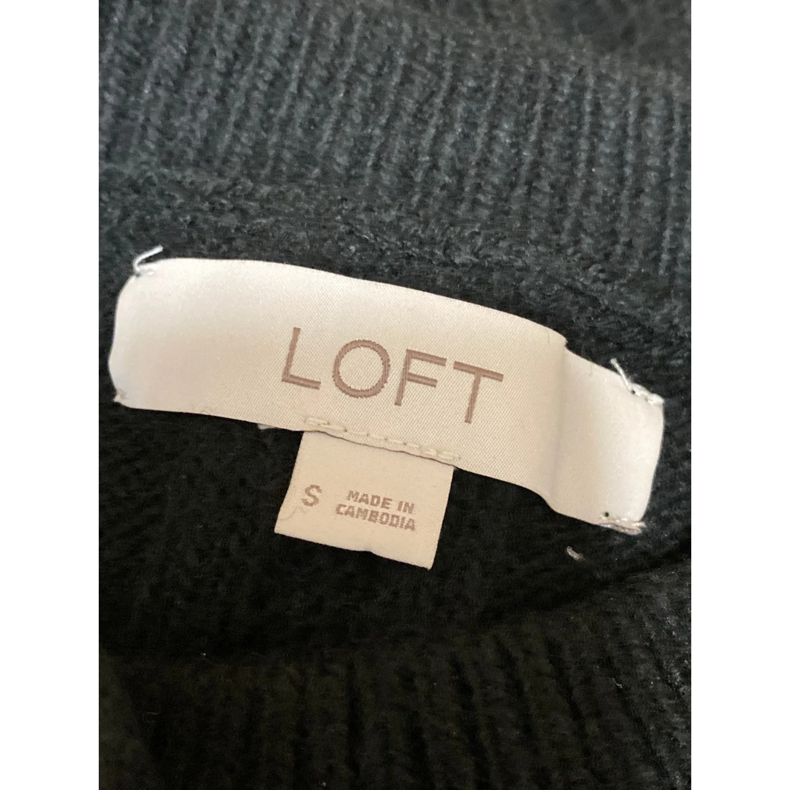 Ann Taylor LOFT Black Cable Knit Long Sleeve Button Down Cardigan Sweater Top S - Image 5