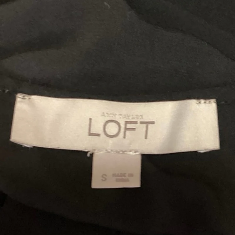 Ann Taylor LOFT Black Pintuck Pullover Long Sleeve Peplum Blouse Top Size S - Image 3