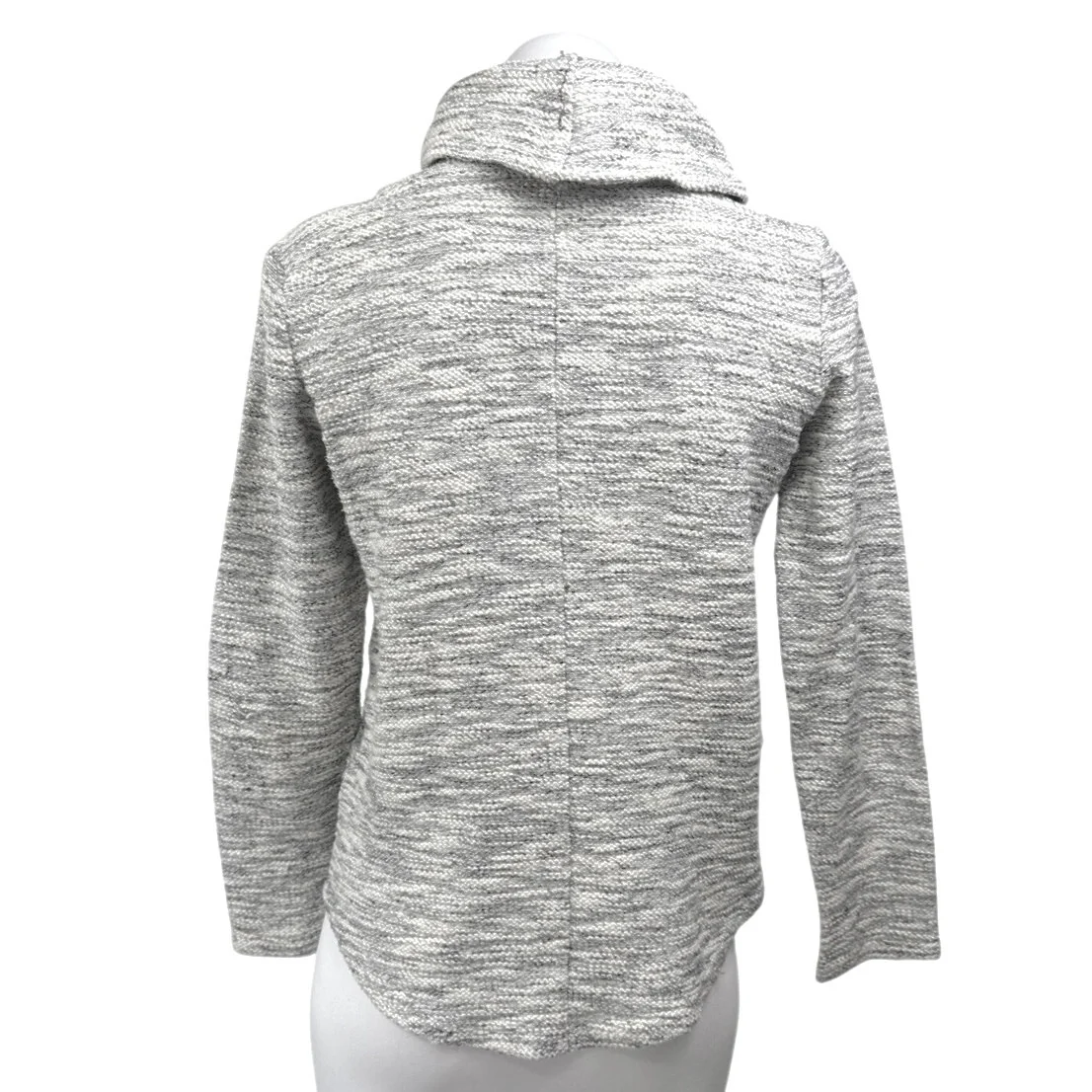 Ann Taylor LOFT Gray Heathered Knit Long Sleeve Turtleneck Sweater Top Size S - Image 2