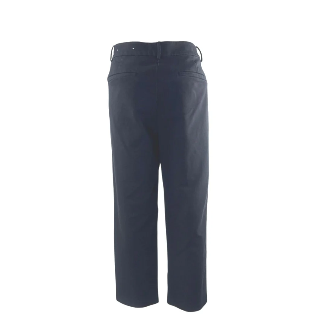 Ann Taylor LOFT The Riviera Slim Black Relaxed Straight Crop Trousers Pants 14 - Image 3