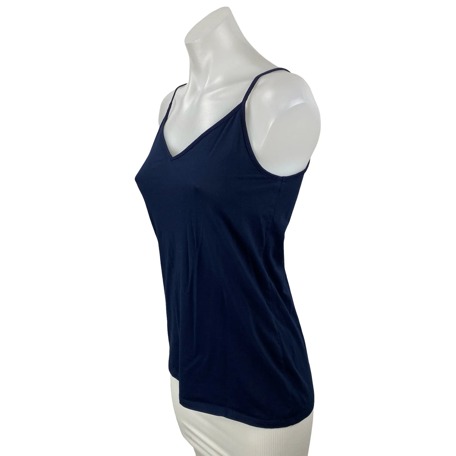 Ann Taylor LOFT Women Navy Blue V Neck Sleeveless Cami Camisole Tank Top Size M - Image 3