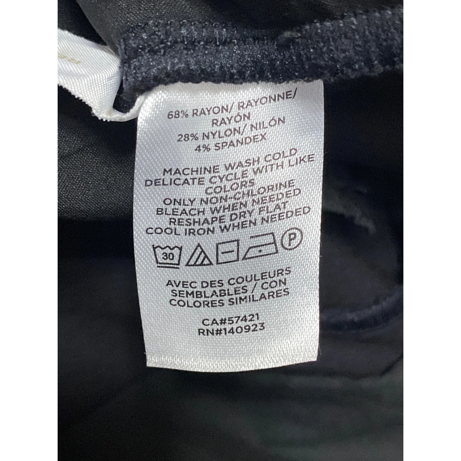 Ann Taylor LOFT Women's Black High Rise Pleated Straight Trousers Pants Size M - Image 4