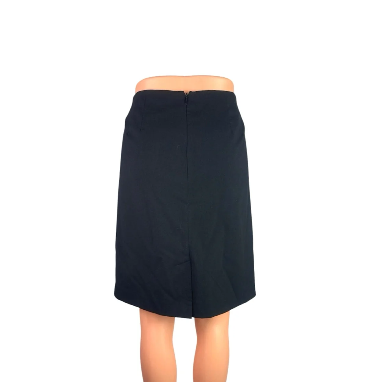 Ann Taylor LOFT Women's Black High Waist Floral Textured Mini Pencil Skirt Sz 10 - Image 3