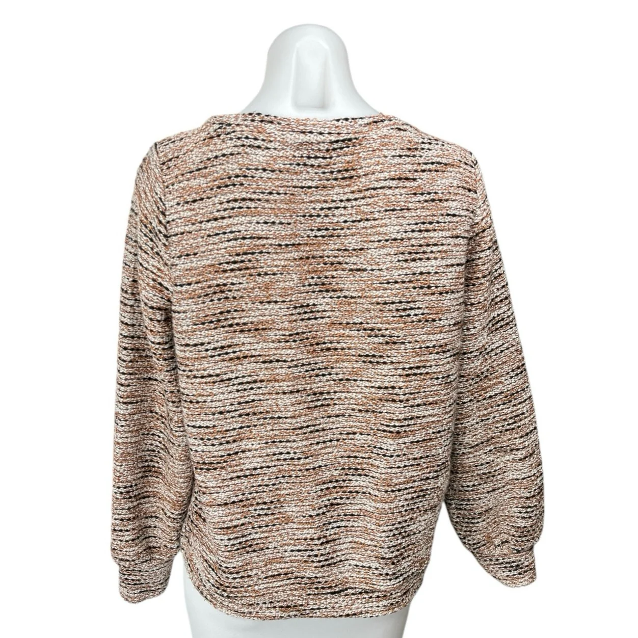 Ann Taylor LOFT Women's Brown Marled Long Sleeve Pullover Sweater Top Size XS - Image 2