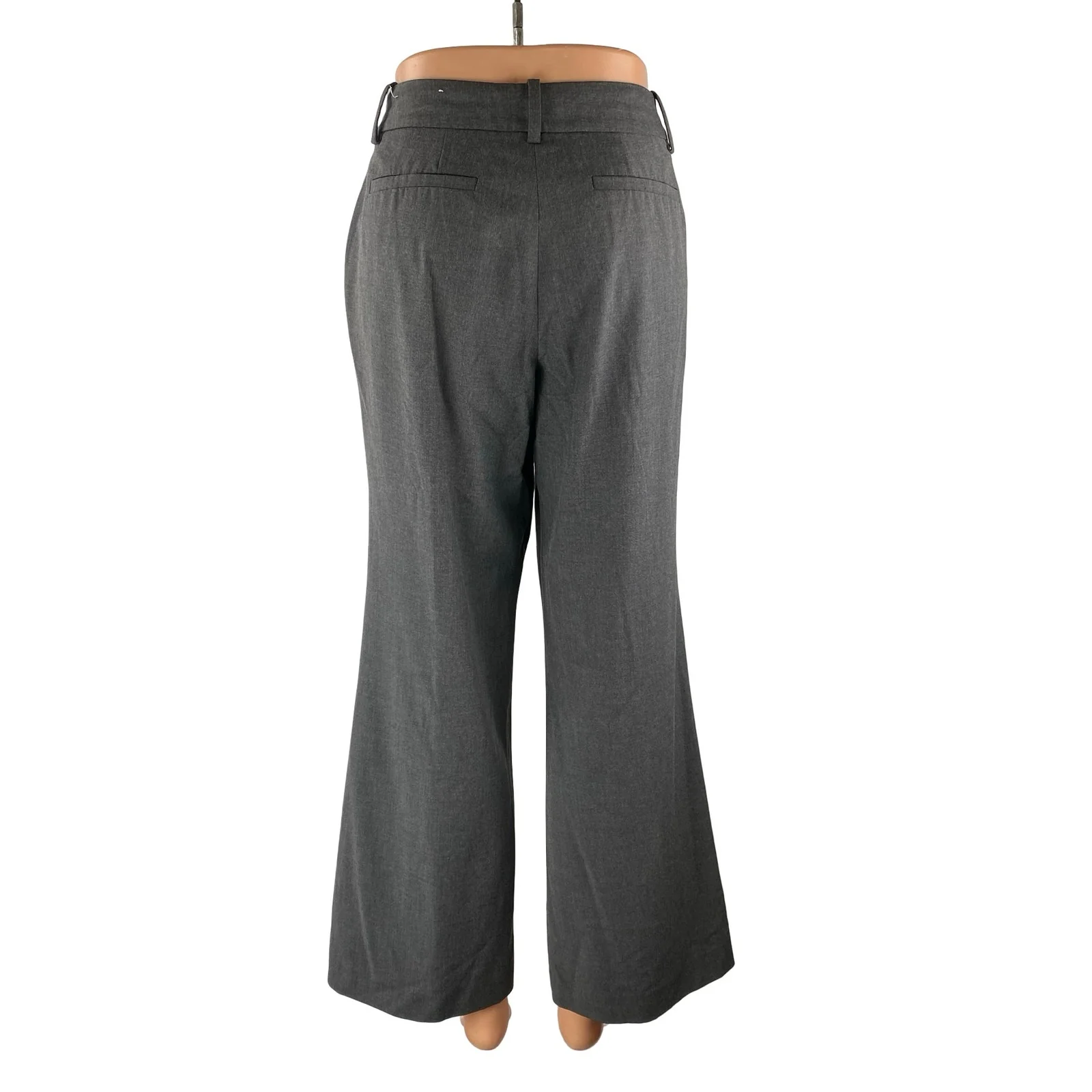 Ann Taylor LOFT Women's Gray High Rise Flared Bootcut Trousers Pants Size 10 - Image 4