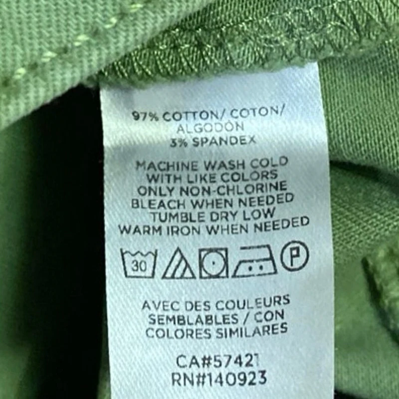 Ann Taylor LOFT Women's Green Mid Rise Skinny Frayed Raw Hem Trousers Pants Sz 2 - Image 5