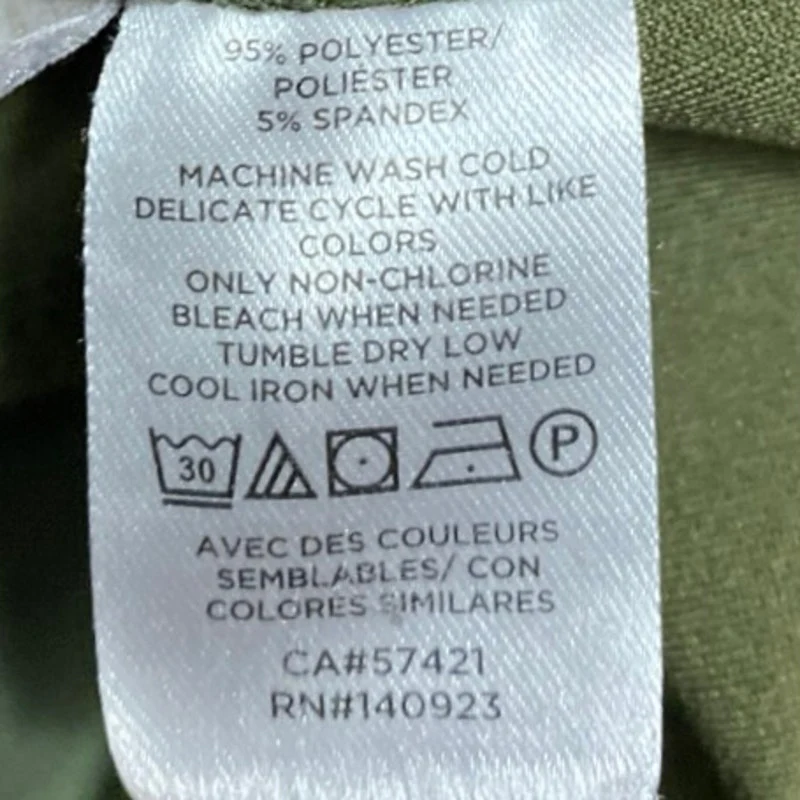 Ann Taylor LOFT Women's Green Straight Wide Leg High Waist Trousers Dress Pants S - Image 5