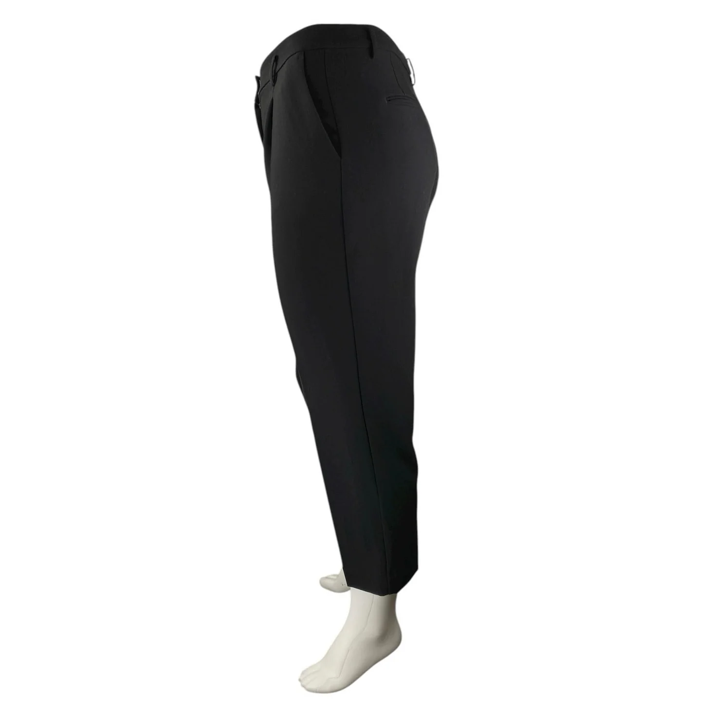 Ann Taylor Women's Black High Waisted Pleated Straight Trousers Pants Size 12 - Image 2