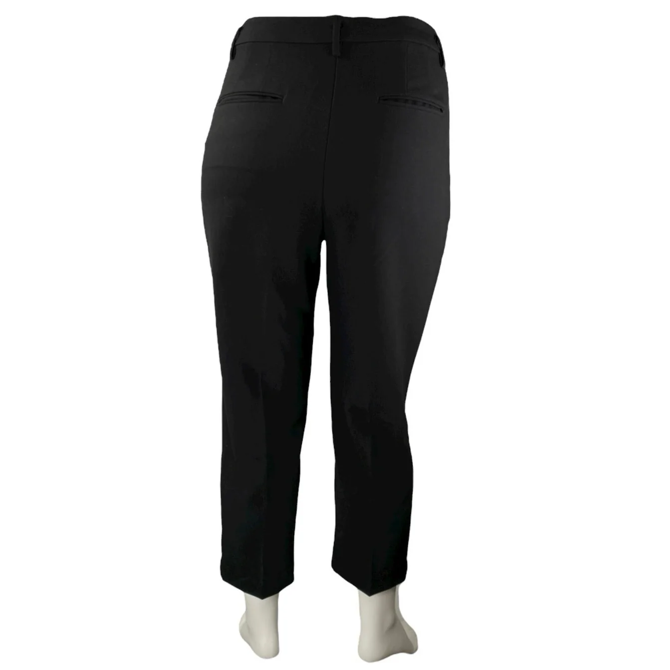 Ann Taylor Women's Black High Waisted Pleated Straight Trousers Pants Size 12 - Image 3