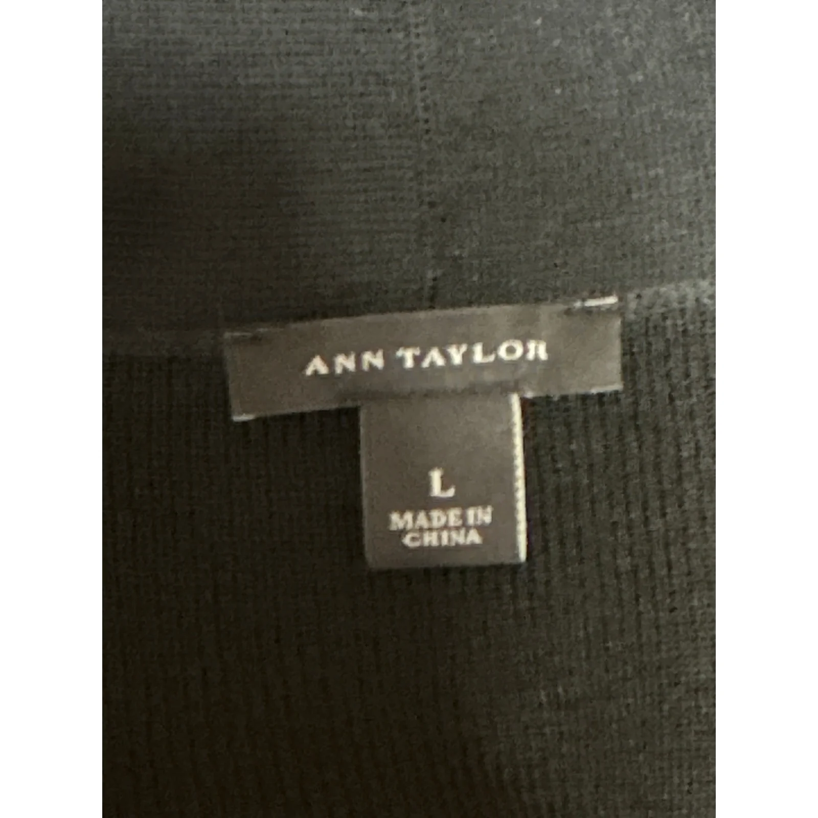 Ann Taylor Women's Black Long Sleeve Cropped Open Cardigan Sweater Top Size L - Image 3