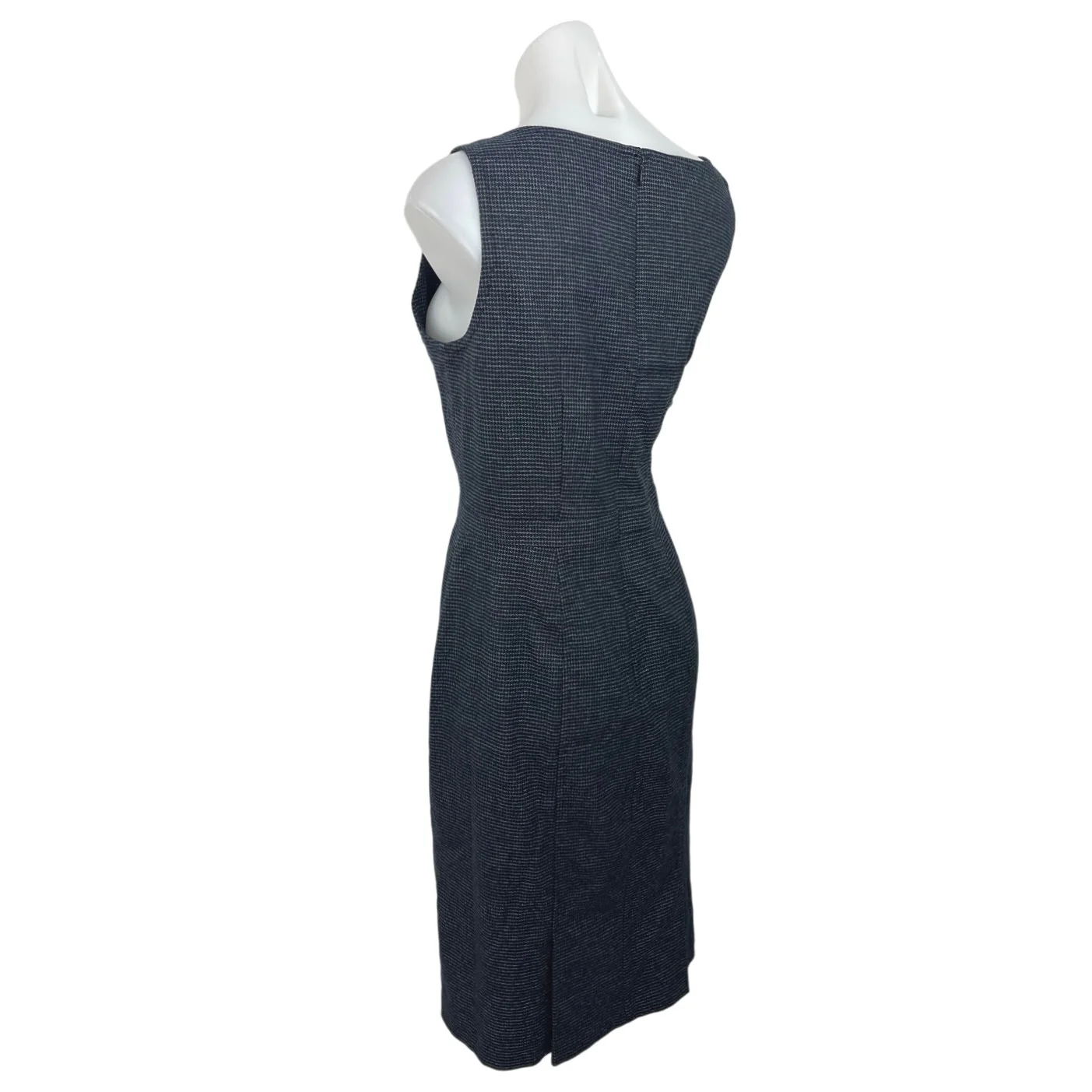 Ann Taylor Women's Boat Neck Sleeveless Back Zipper Midi Sheath Dress Size 14P - Image 2