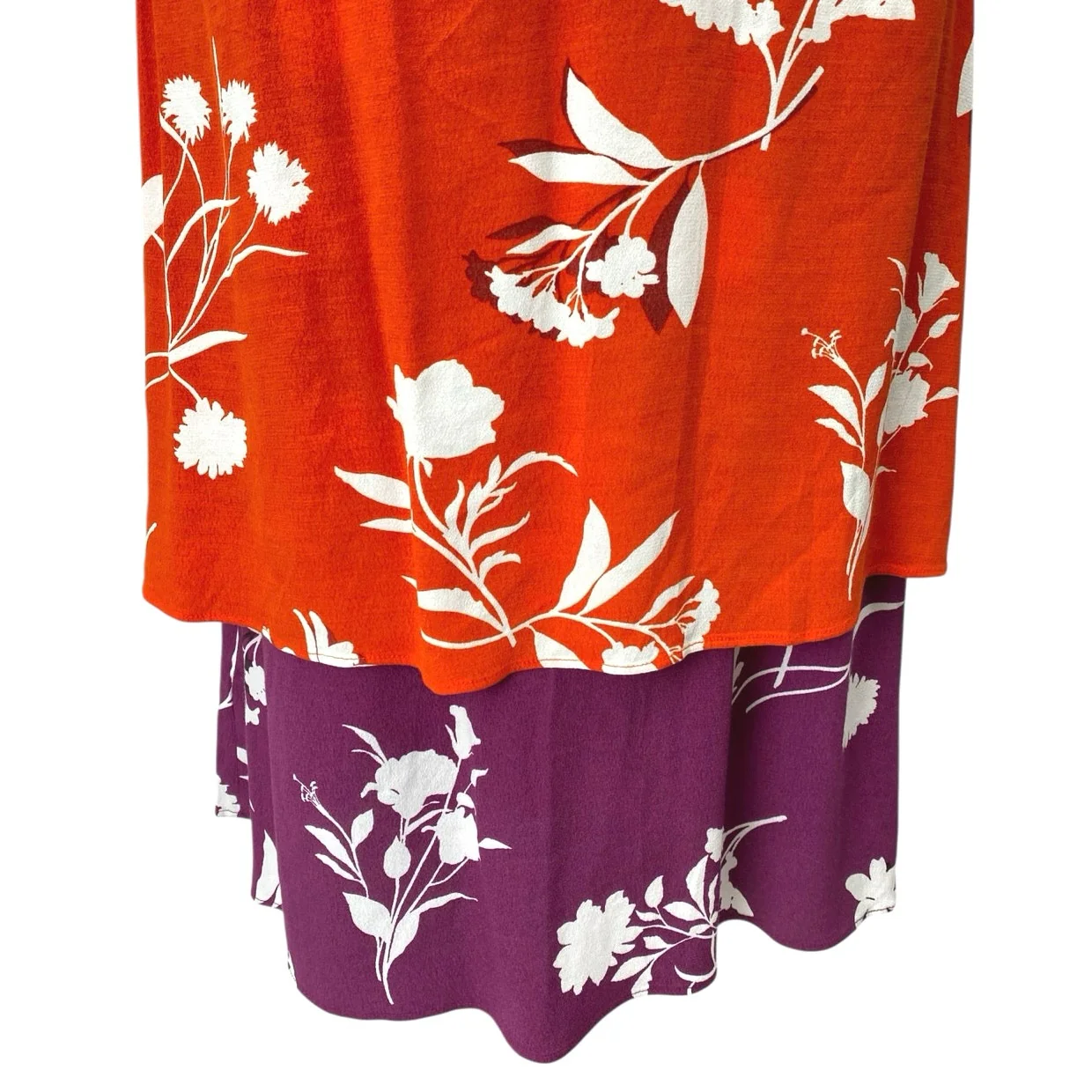 Ann Taylor Women's Red Floral Sleeveless Cami Camisole Square Neck Midi Dress 8 - Image 3