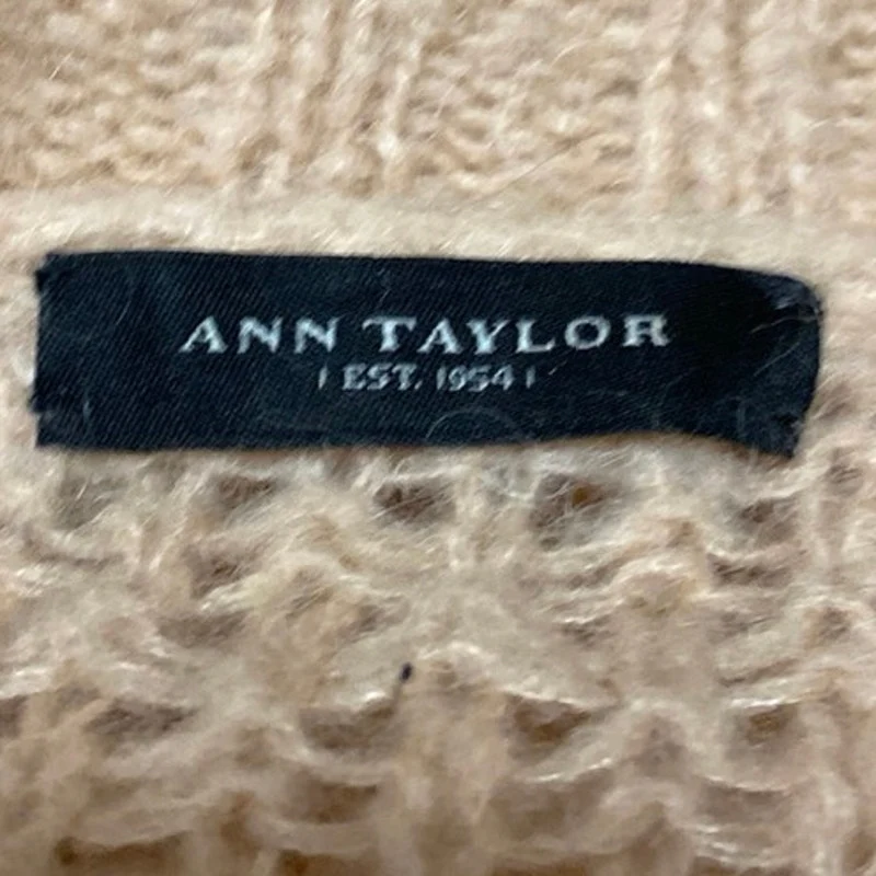 Ann Taylor Women's Tan Khaki Long Sleeve Button Up Cardigan Sweater Top Size S - Image 3