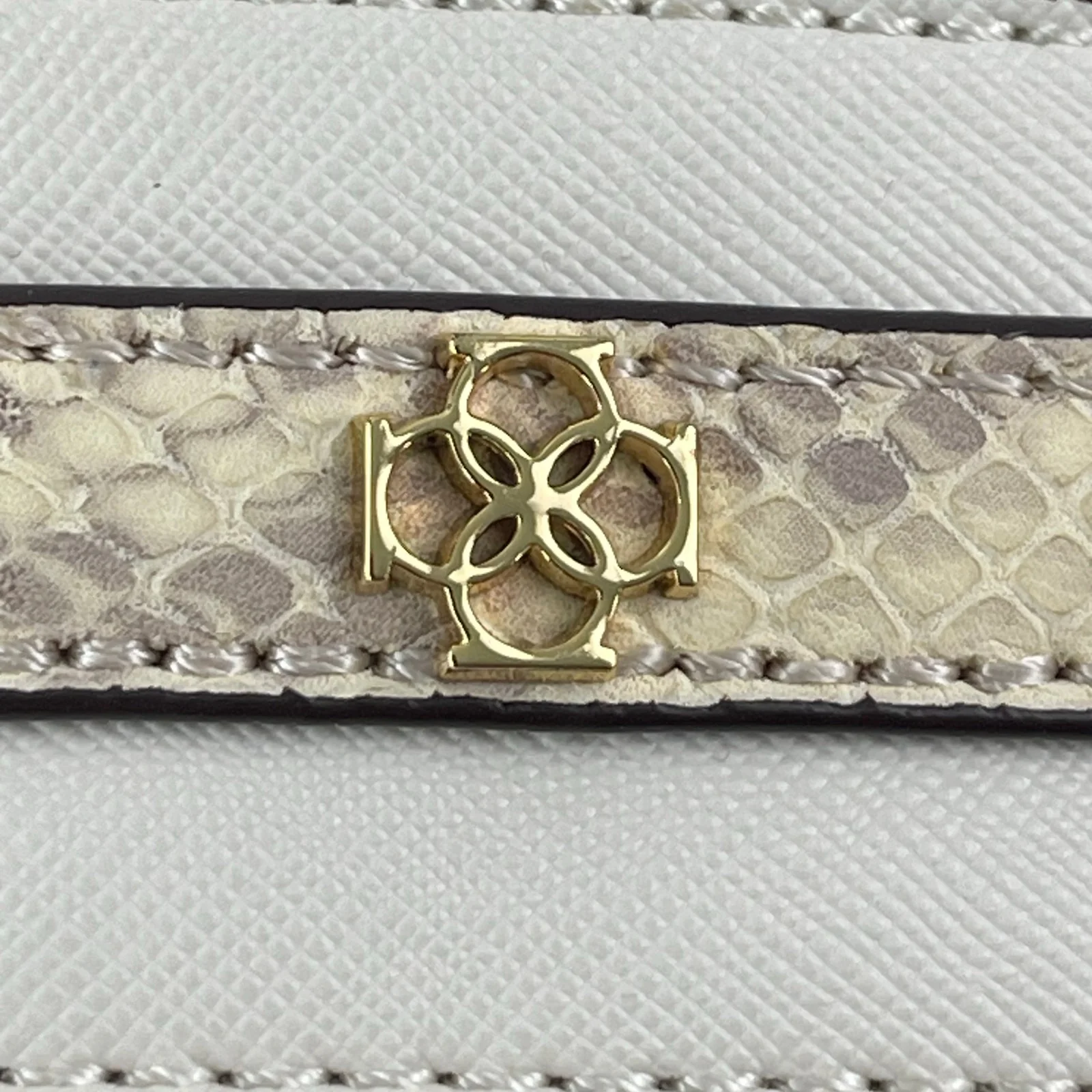 Ann Taylor Women's White Beige Chain Crossbody Wallet Clutch Purse Mini Bag OS - Image 9