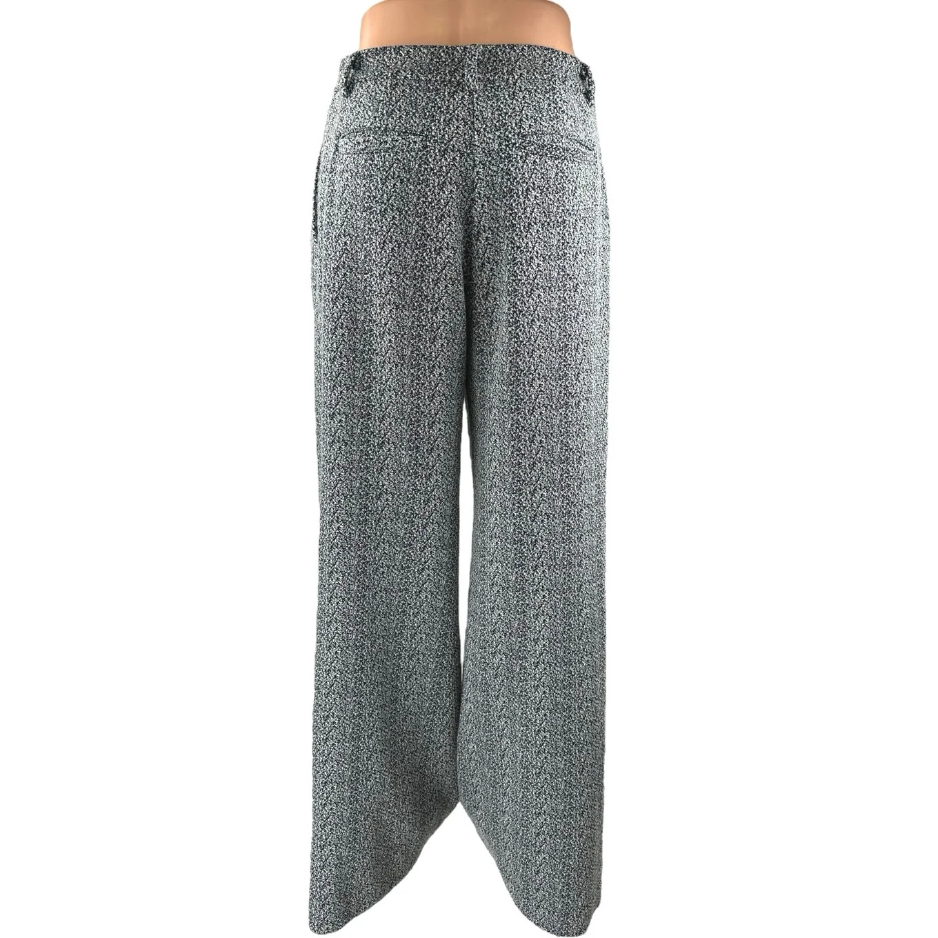 Anthropologie Cartonnier Gray Pleated High Waist Palazzo Wide Trousers Pants 2 - Image 3