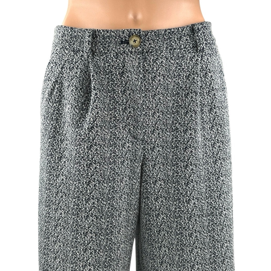 Anthropologie Cartonnier Gray Pleated High Waist Palazzo Wide Trousers Pants 2 - Image 4