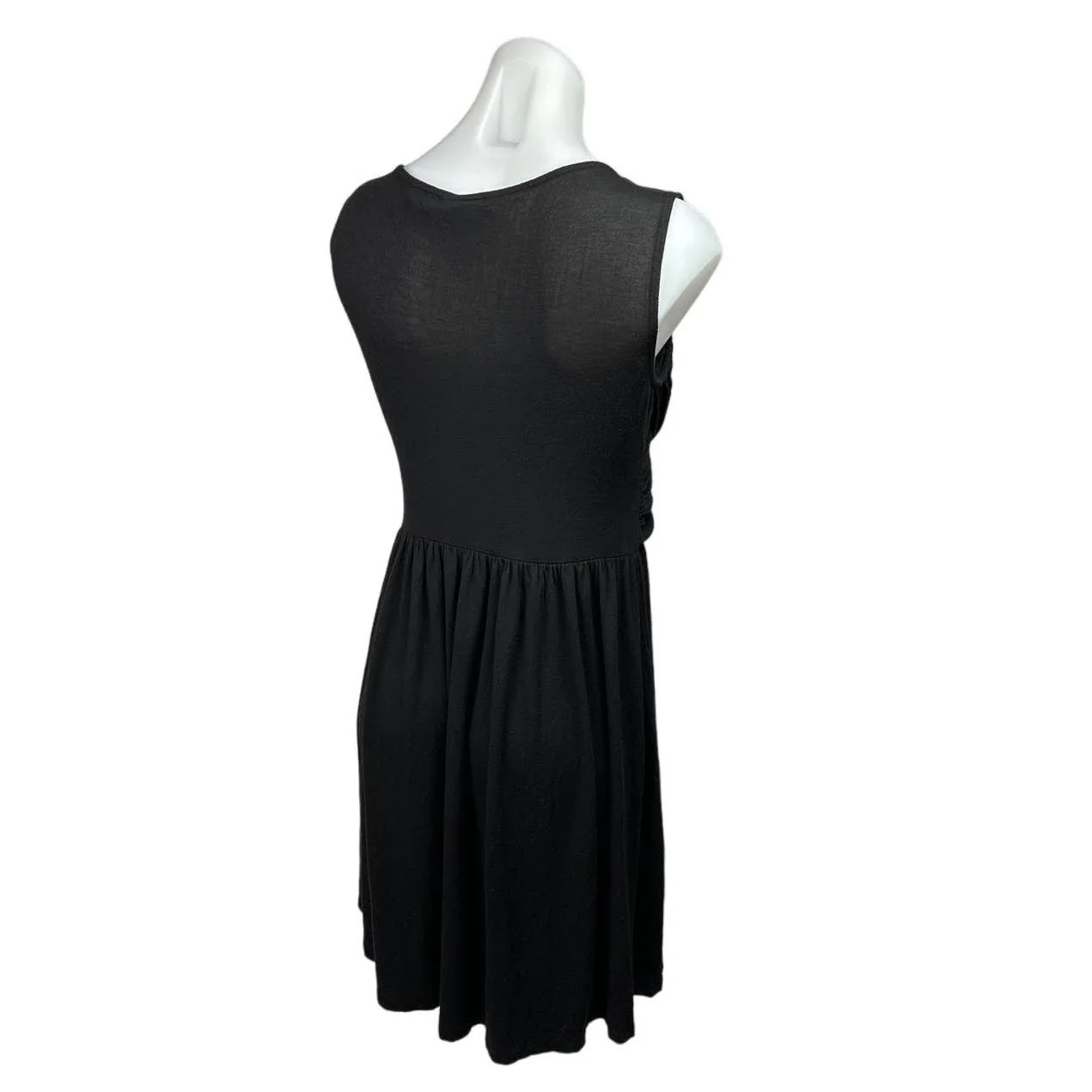 Anthropologie Girls From Savoy Black Faux Wrap Sleeveless Fit Flare Dress Sz XS - Image 3