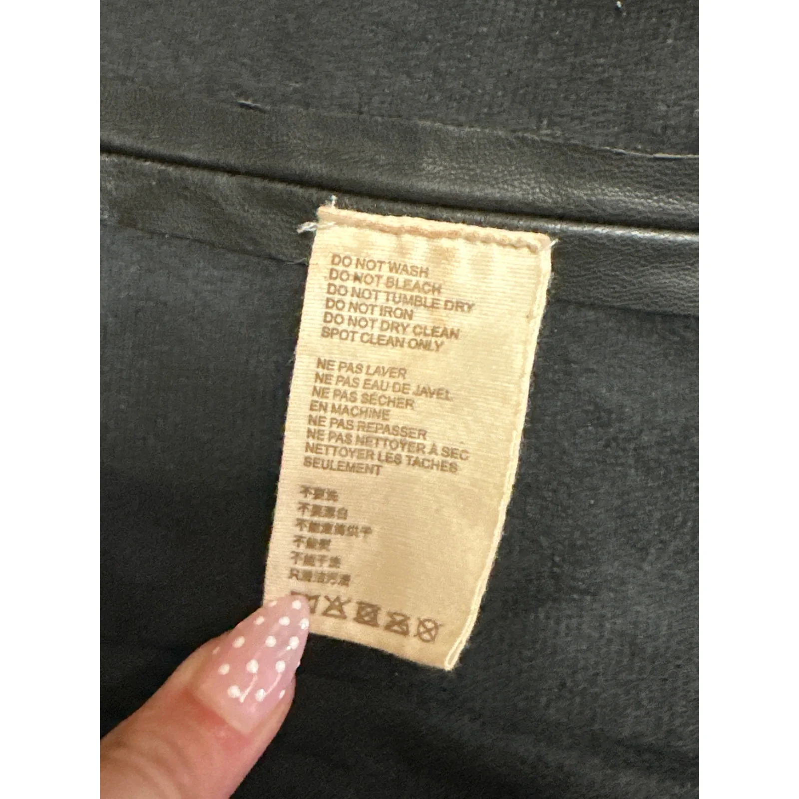 Anthropologie Let Me Be Black Faux Leather Sleeveless Peplum Cami Tank Top OS - Image 3
