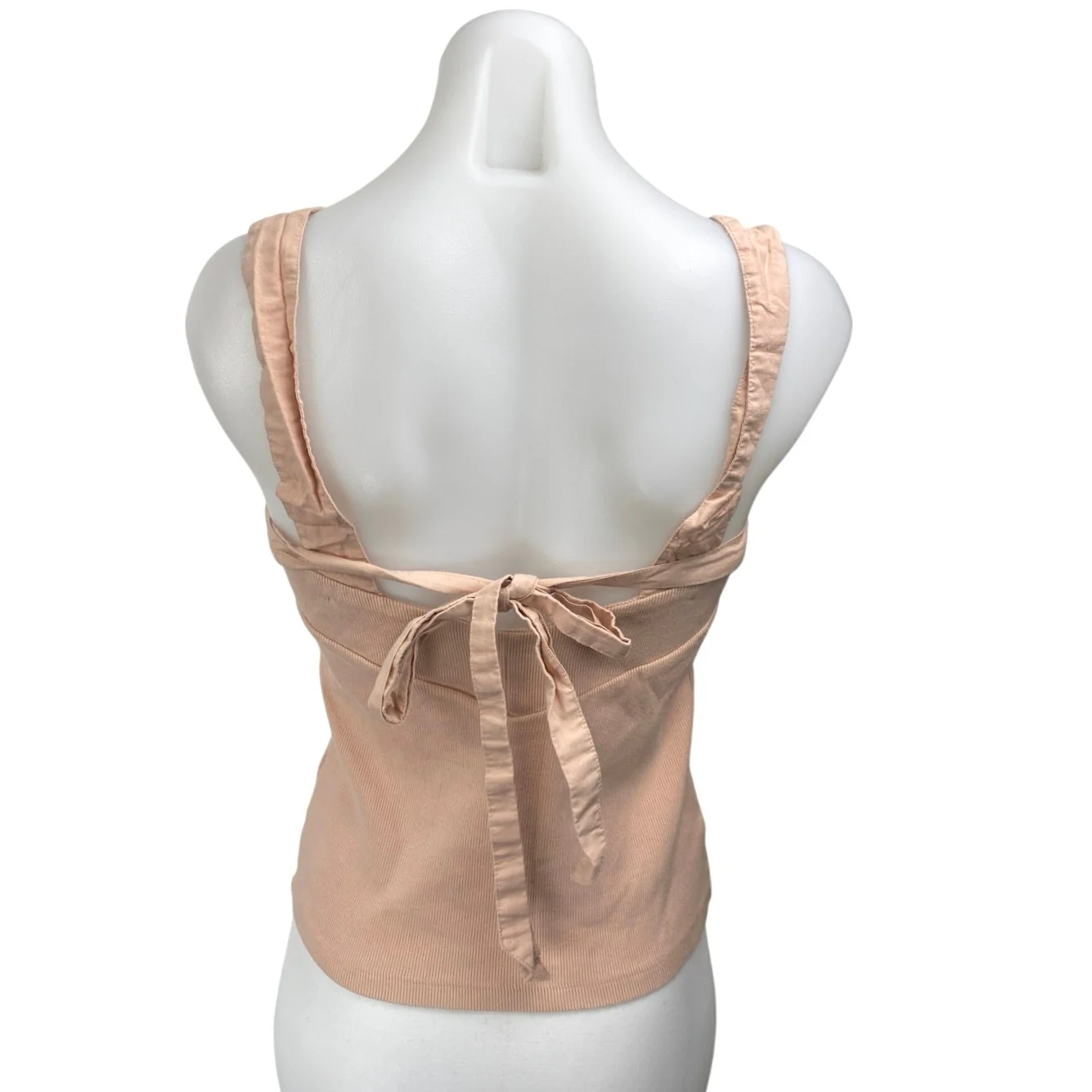 Anthropologie Maeve Nude Pink Tie Back Sleeveless Cami Camisole Tank Top Size S - Image 3