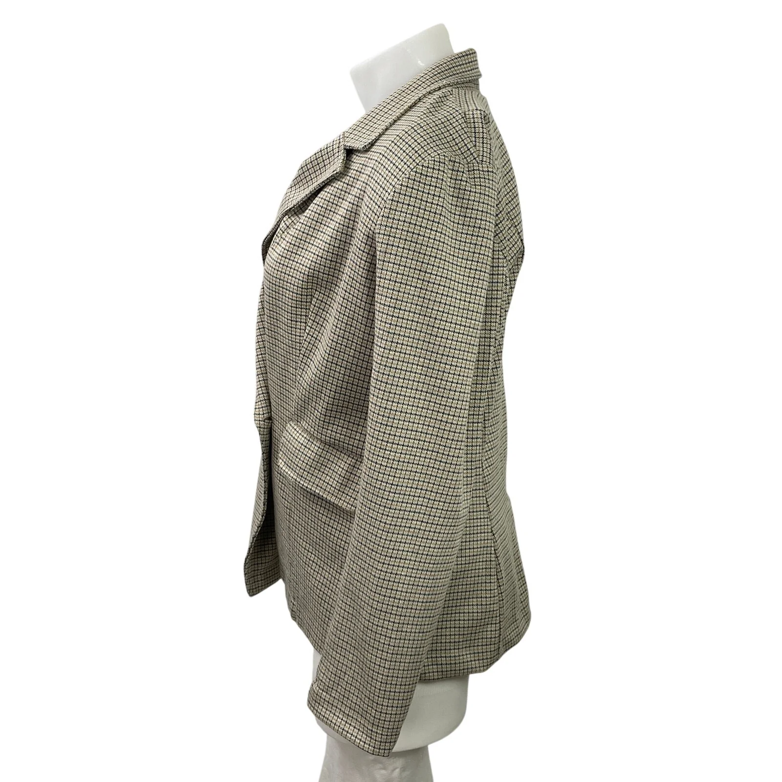 Anthropologie Maeve Tan Collegiate Knit Notch Lapel Blazer Coat Jacket Size XL - Image 2
