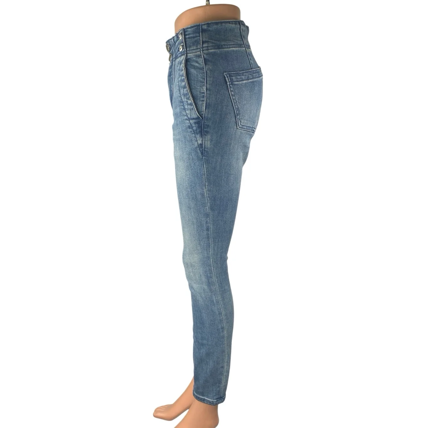 Anthropologie Pilcro Women's Blue High Waisted Skinny Denim Jeans Size 26 - Image 2