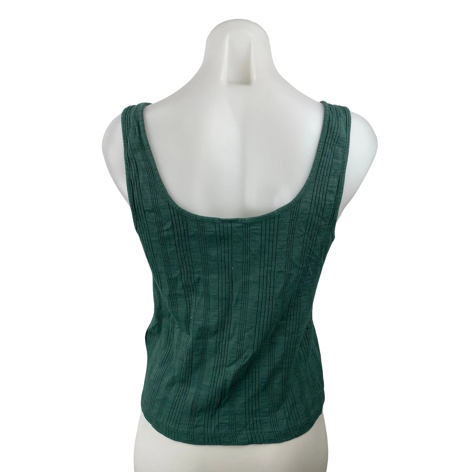 Anthropologie Pilcro Women's Green Ribbed Knit Sleeveless Cami Tank Top Size M - Image 4