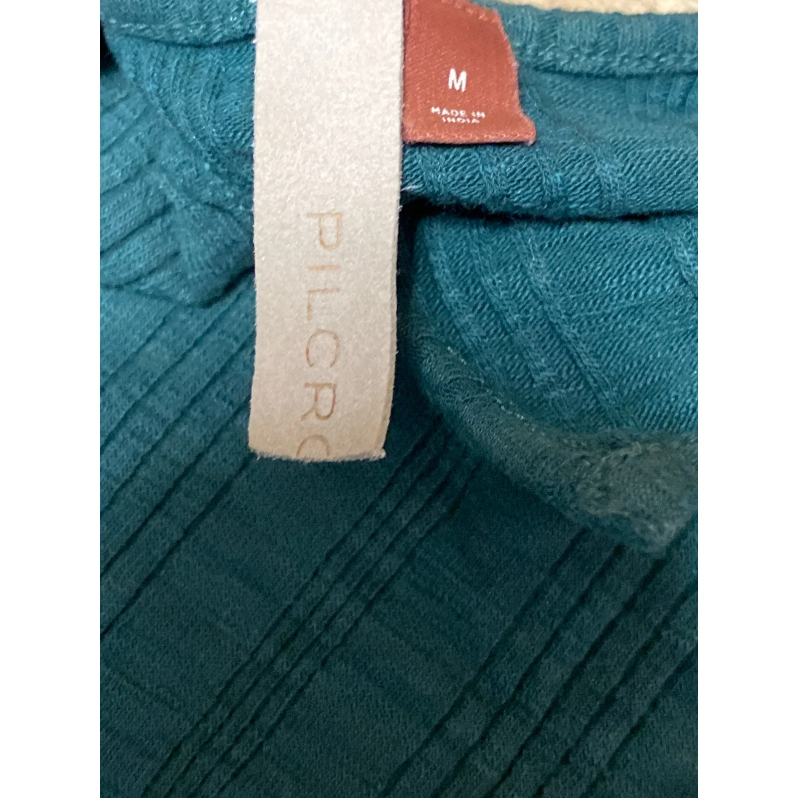 Anthropologie Pilcro Women's Green Ribbed Knit Sleeveless Cami Tank Top Size M - Image 5