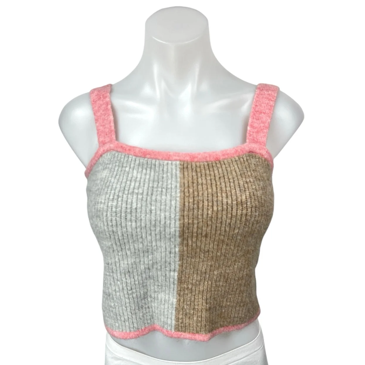 Anthropologie Saturday Sunday Multicolor Sleeveless Colorblock Crop Tank Top M