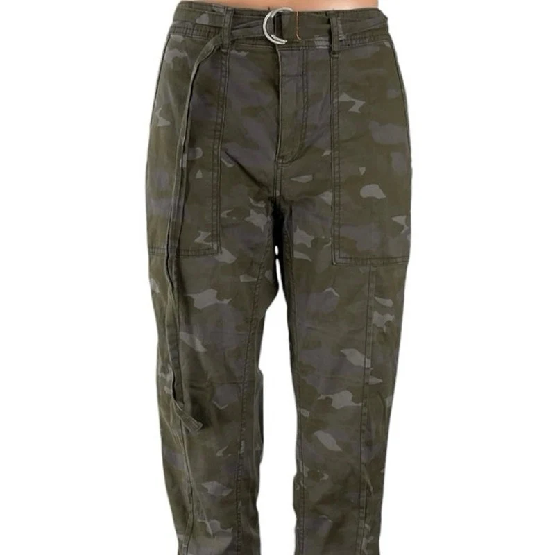 Anthropologie The Wanderer Green Camo Army Military Trousers Pants Size 28 - Image 4