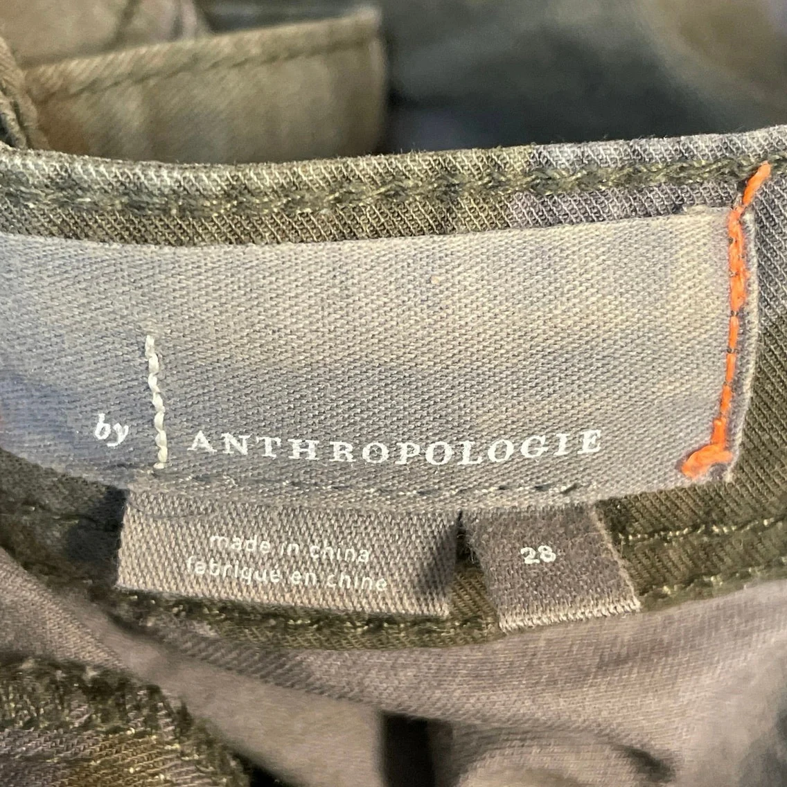 Anthropologie The Wanderer Green Camo Army Military Trousers Pants Size 28 - Image 5