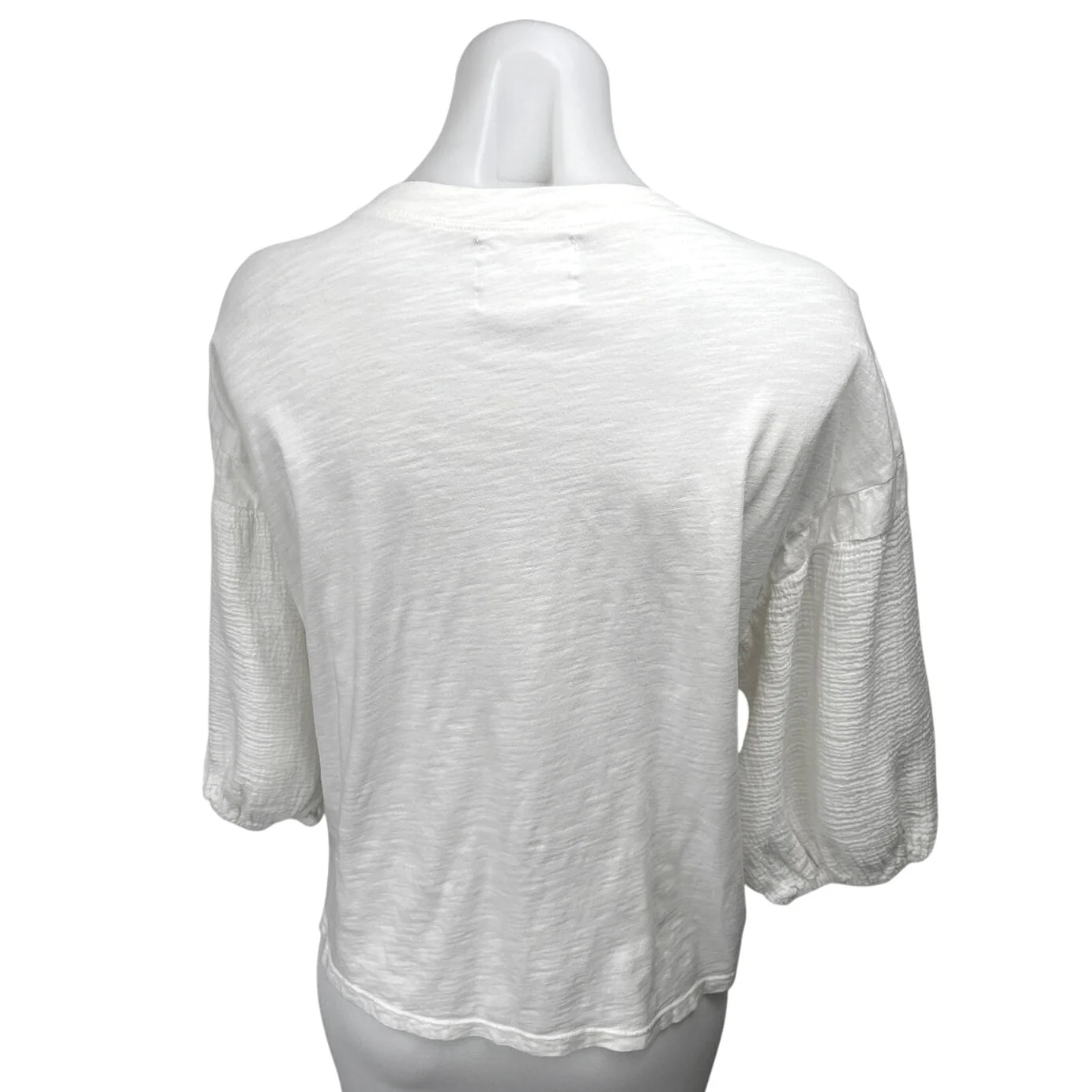 Anthropologie Velvet by Graham & Spencer Margot White Knit Shirt Blouse Top M - Image 2