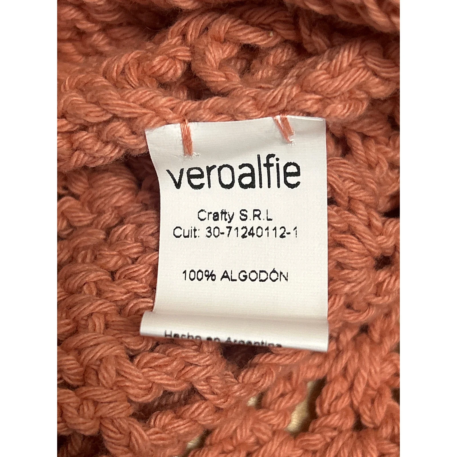 Anthropologie Veroalfie Brown Crochet Open Knit Short Sleeve Peplum Blouse Top 2 - Image 4