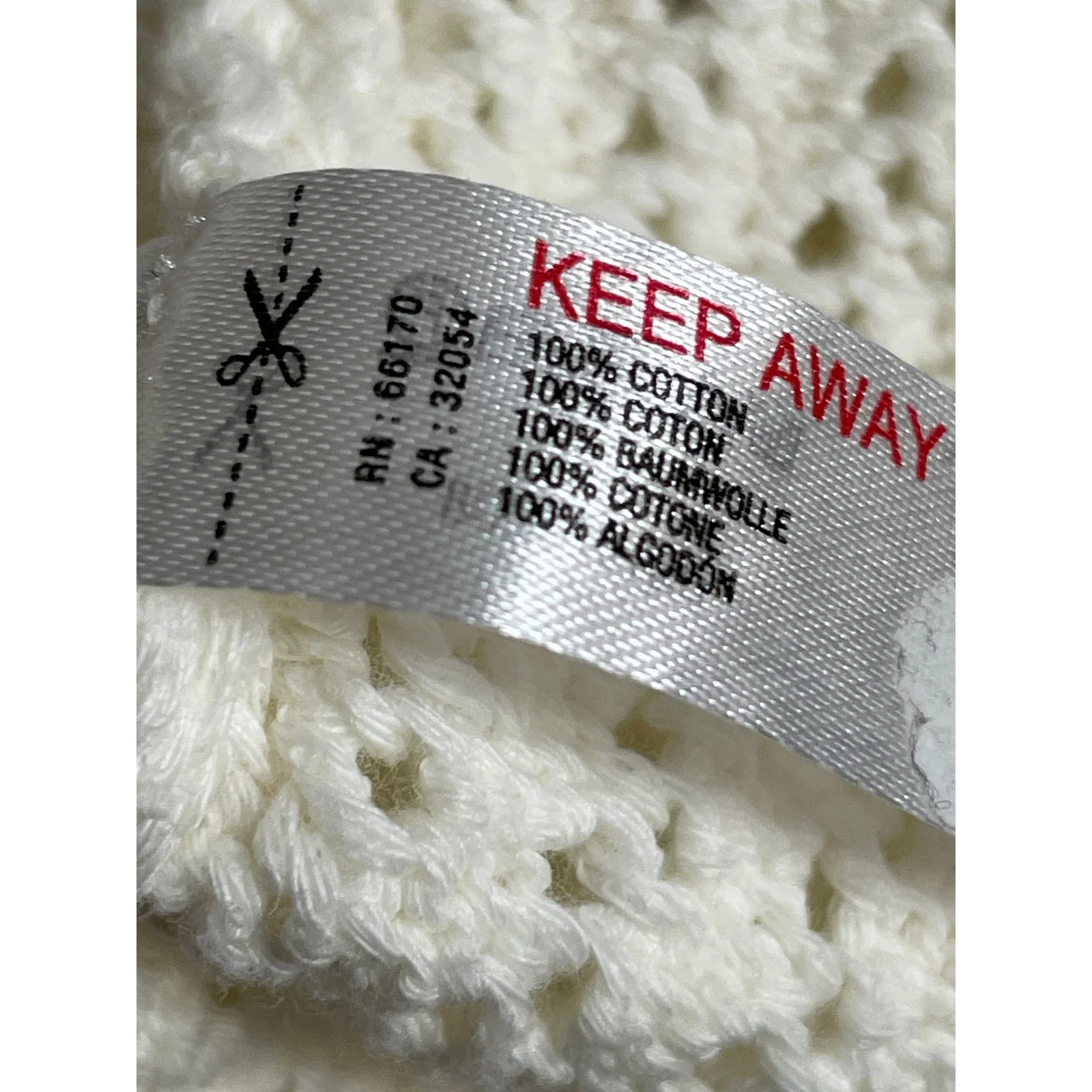 Anthropologie Women's White Crochet Summer Bralette Crop Cardigan Set Top Sz S/M - Image 7