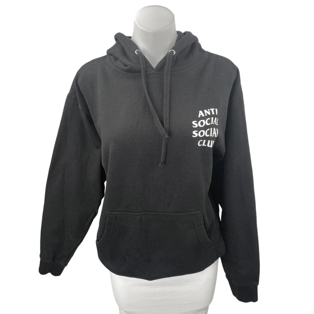 Anti Social Social Club Kkoch Black Logo Floral Graphic Hoodie Sweatshirt Top M