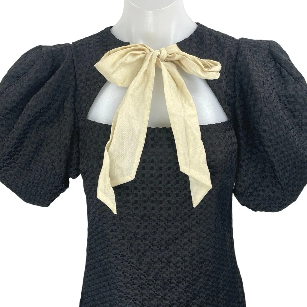 Antonio Melani x Courtney Grow Savile Short Puff Sleeve Bow Tie Shift Dress 0 - Image 4