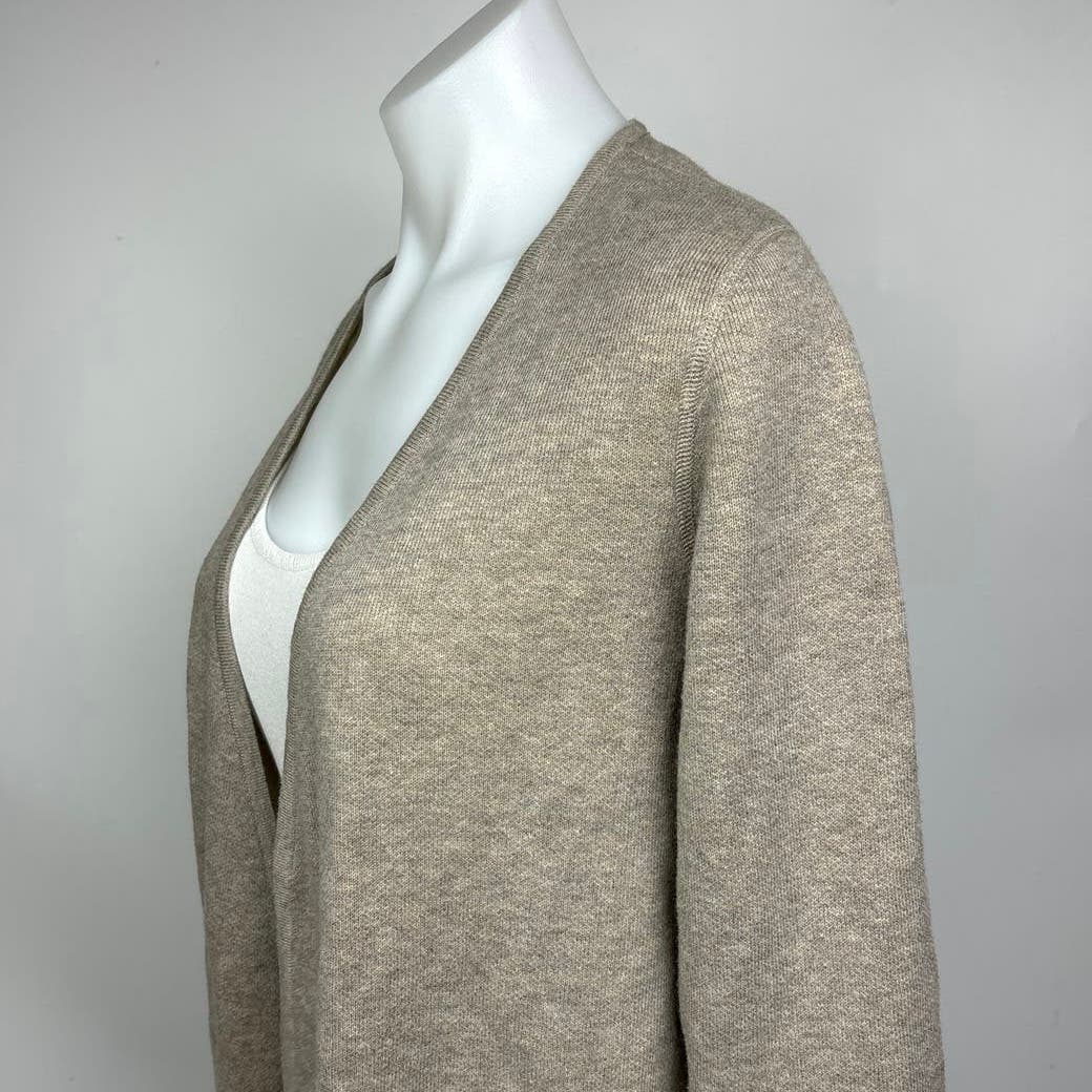 Apt 9 Beige Tan Open Front Long Sleeve Cozy Knitwear Cardigan Sweater Size M - Image 5