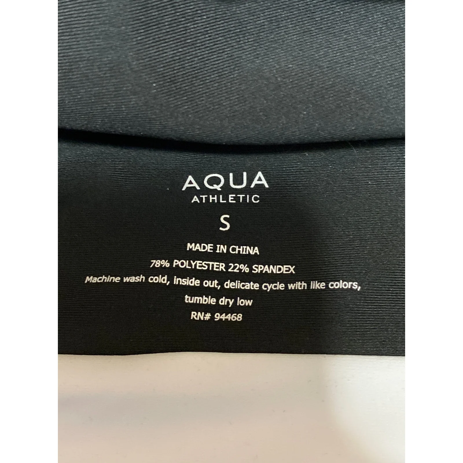 Aqua Athletic Black Activewear Yoga Sports Bra Tank Top & Biker Shorts Sets Sz S - Image 4