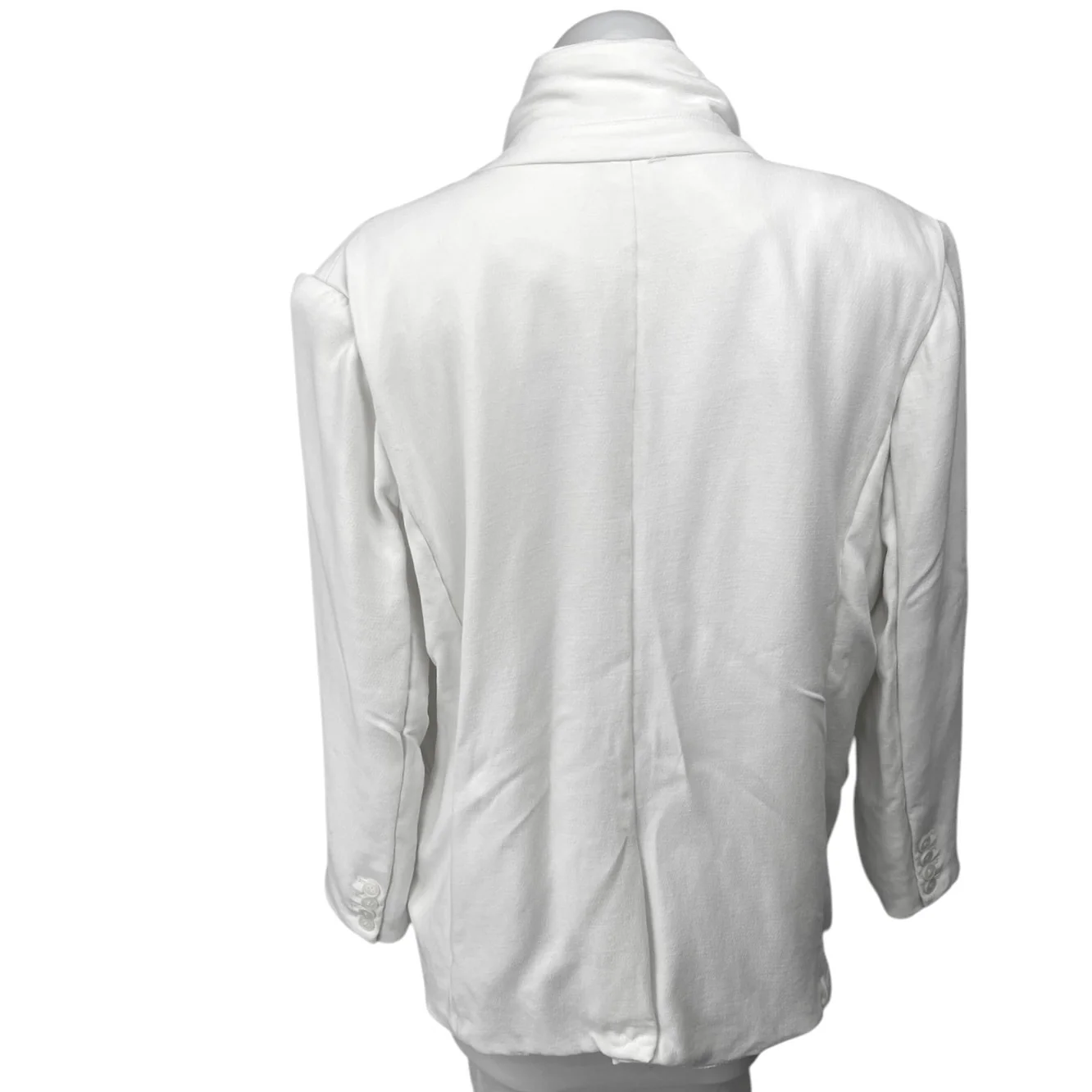 Argent Women's White Double Breasted Peak Lapel Blazer Coat Suit Jacket Size 12 - Image 2
