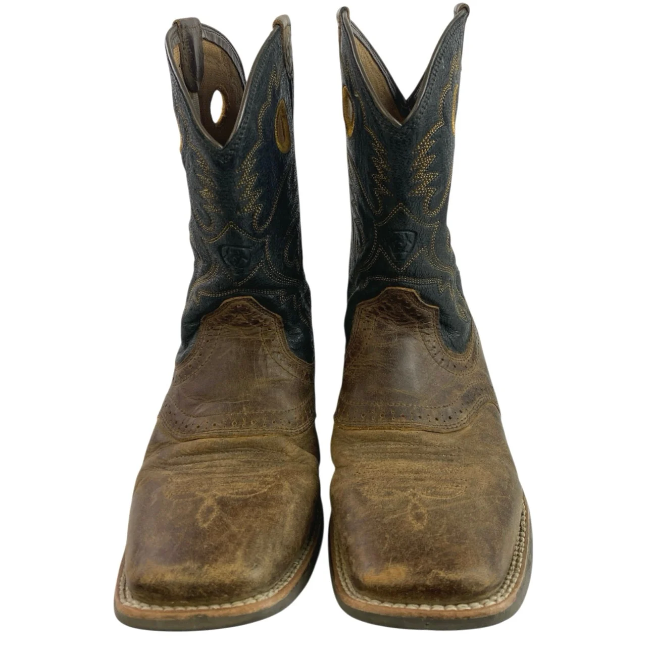 Ariat Heritage Roughstock Women's Brown Black Leather Western Cowboy Boots Sz 6 - Image 2